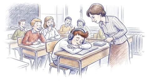 Desen: Doarme la oră