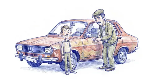 Desen: Mașina lui tata